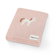 Bleu La La 100% Luxury Cotton Swaddle Receiving Baby Blanket - Unicorn