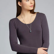 C'EST MOI BAMBOO LS SCOOP NECK TOP