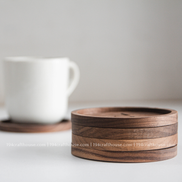 Custom ELORA Engraved Round Wood Coaster - Home Decor & Gifts-2PC
