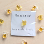 UNLIFTED INK Funny Beer Thinking of You Card with Mini Beer Mug | Gift