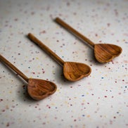 JUST TEA Hand-carved Heart Tea Spoon