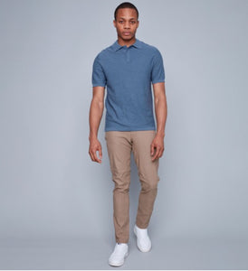 HEDGE KNIT COLLARED POLO SS