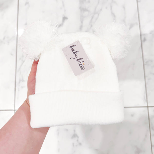 Baby bliss Baby Knitted Hat - Extra Warm & Stretchy (0-18 Months)