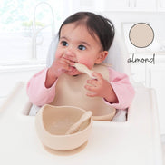Baby bliss Infant Training Spoons for Self Feeding - Almond