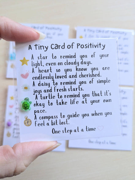 UNLIFTED INK Positivity Turtle Figurine Card with Custom Note Option