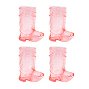 NPW Western Pink Boot Shot Glasses