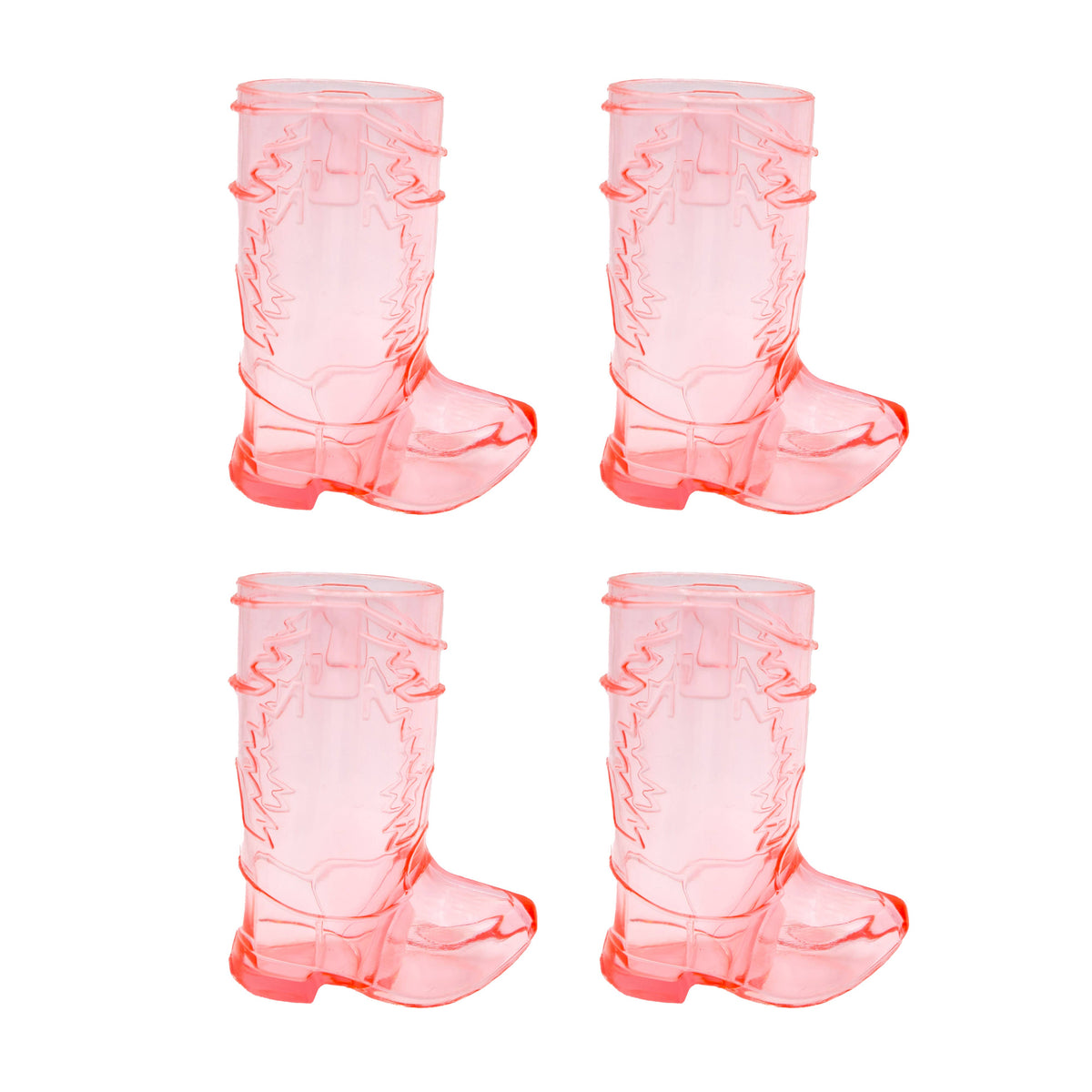 NPW Western Pink Boot Shot Glasses