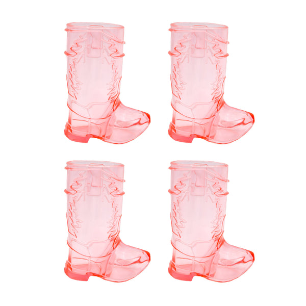 NPW Western Pink Boot Shot Glasses