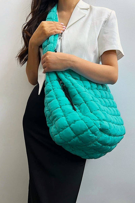 24 POPS Oversized Quilted Carryall Crossbody Bag