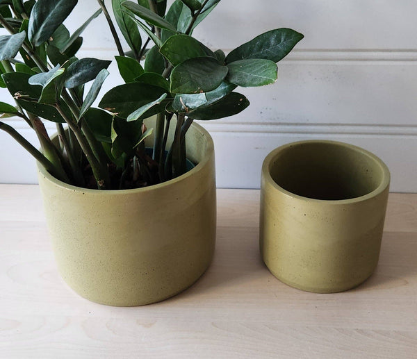 PLANT ‘ER HERE Cylinder Planter- 5" and 7" Chartreuse
