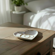 Concrete Heart Tray in Lavender Gold | ws