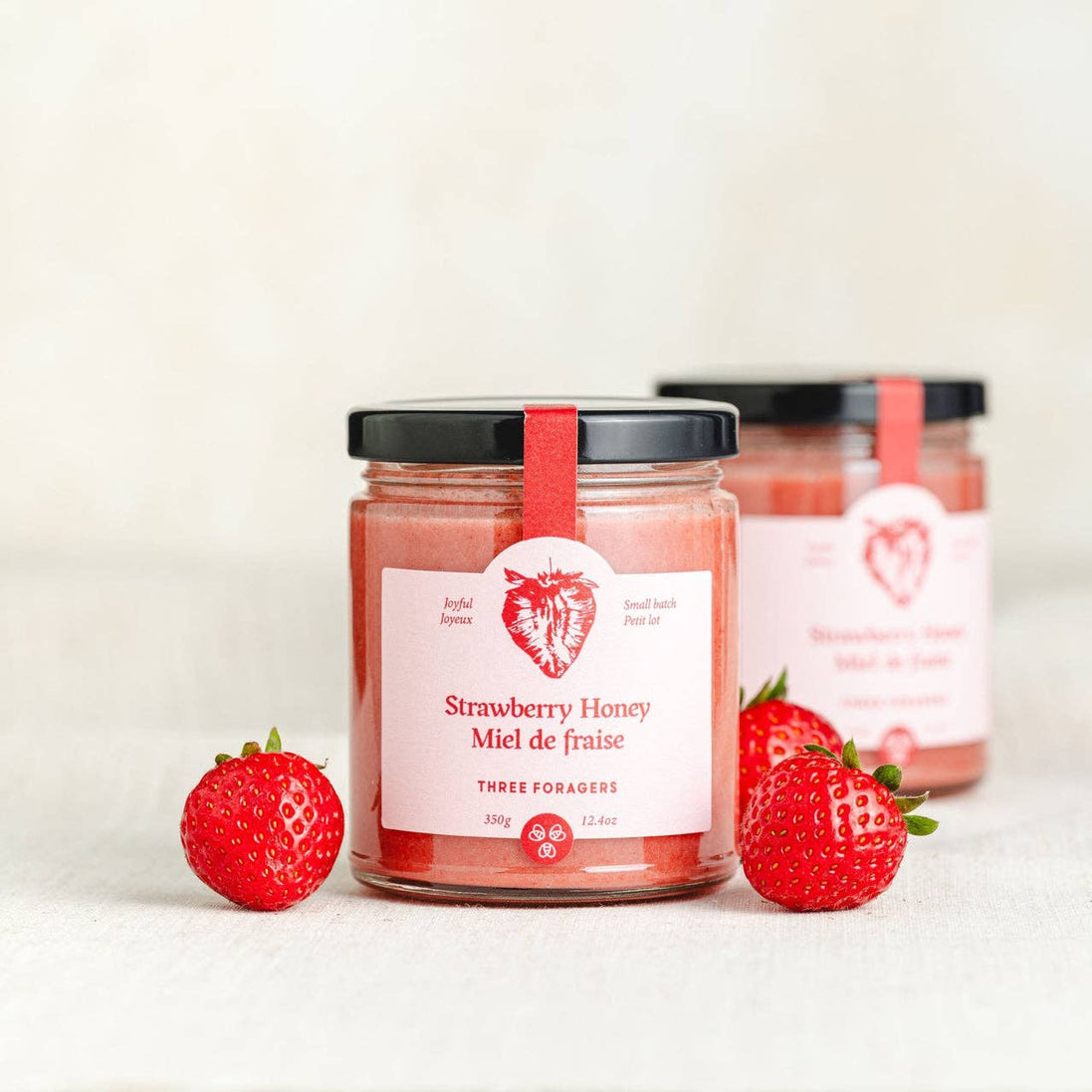 THREE FORAGERS Strawberry Infused Honey - 350 g