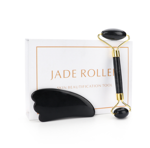 Crystolver Black Jade Roller & Gua Sha Set