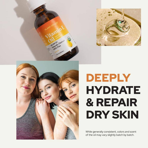 Plant of Life Vitamin E Oil | Natural | Face, Skin & Hair Care |Tocopherol