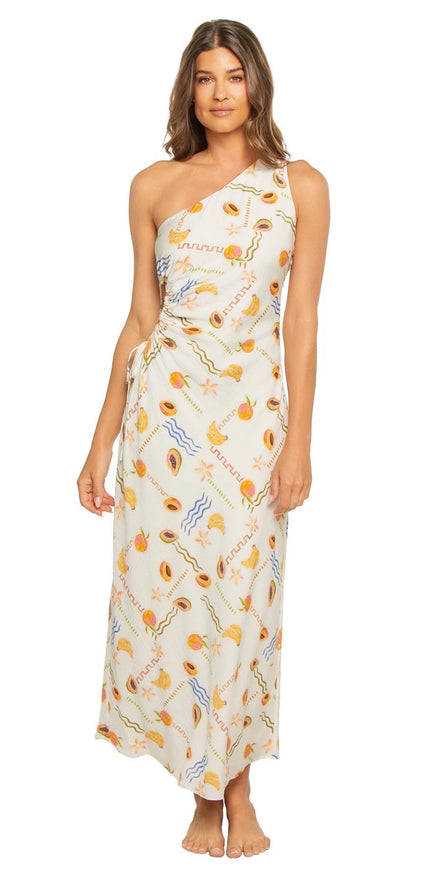 MINK PINK CARMEN ONE SHOULDER MIDI DRESS