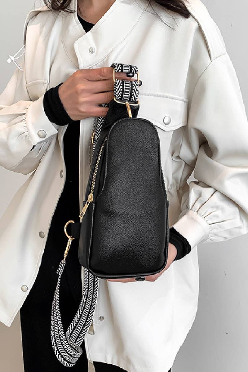 24 POPS Soft Vegan Leather Crossbody Sling Bag