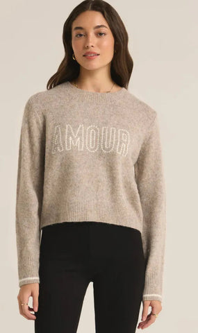 ZSUPPLY AMOUR MILAN SWEATER-HEATHER TAUPE