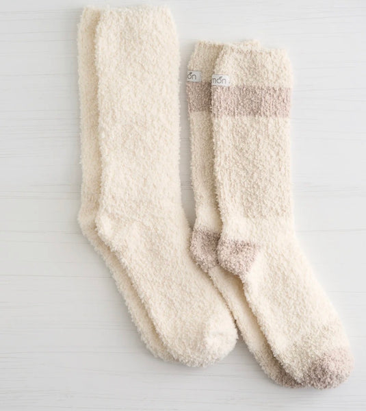 LEMON 2PK WOMENS COLOURBLOCK ALOE INFUSED NON TERRY CREW