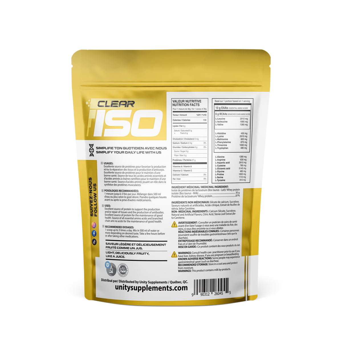 Unity Juice Protein - Pineapple Punch 410g