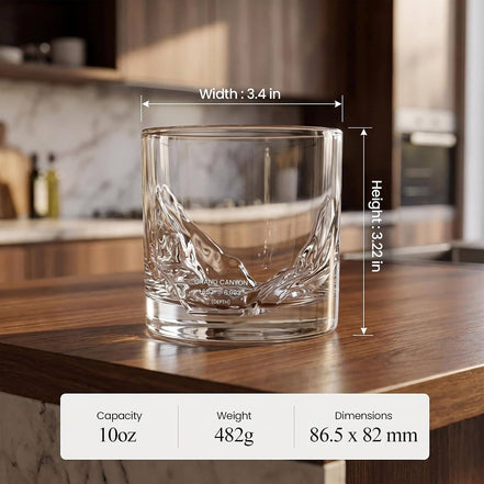 Grand Canyon Crystal Whiskey Glasses, Set of 2