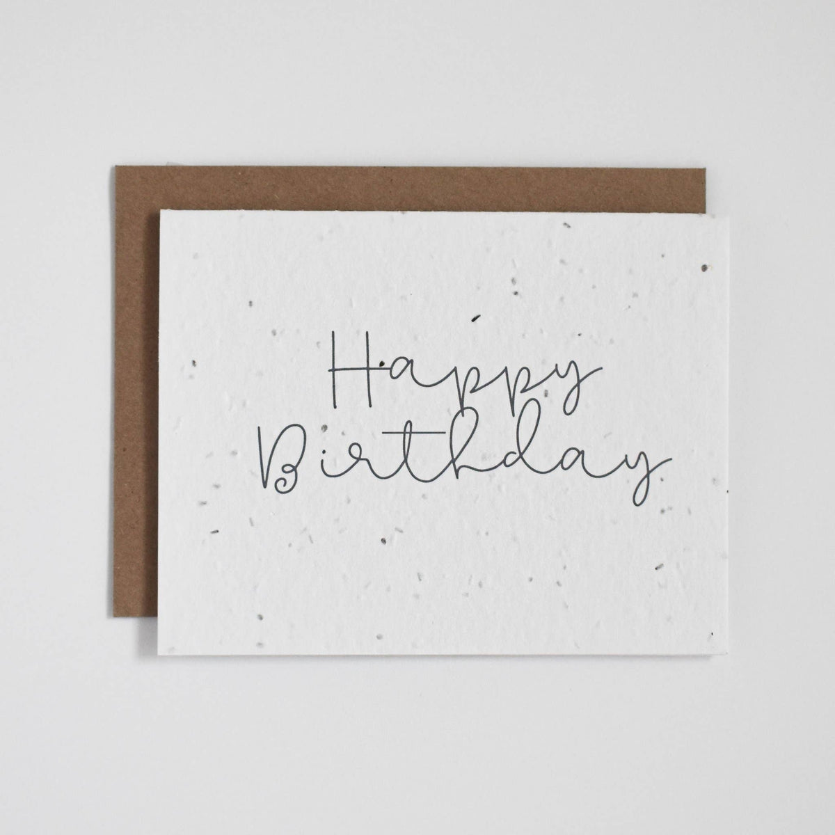 THE GOOD CARD Plantable Greeting Card - Happy Birthday - Cursive