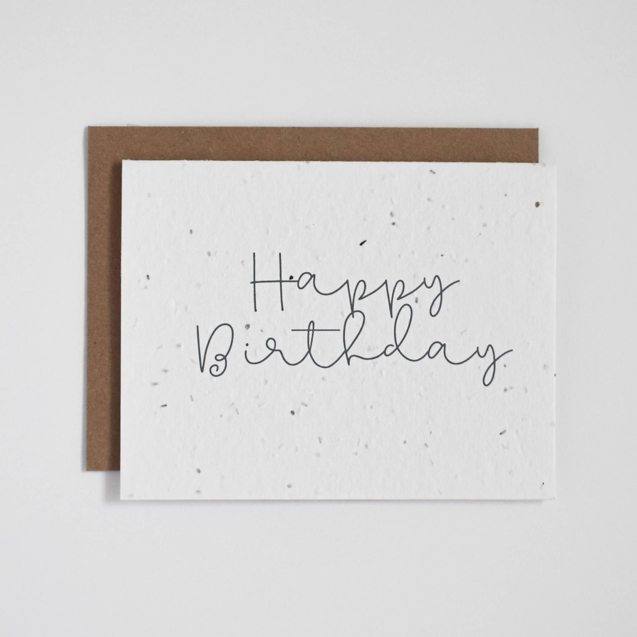 THE GOOD CARD Plantable Greeting Card - Happy Birthday - Cursive
