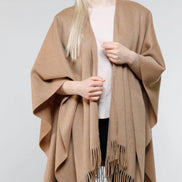 FRAAS SIGNATURE SOLID ANGORA WOOL WOVEN RUANA