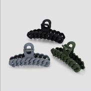 KITSCH ECO FRIENDLY CHAIN CLAW CLIP 3PC-BLK-MOSS
