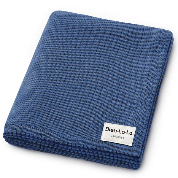 Bleu La La 100% Organic Luxe Baby Blanket