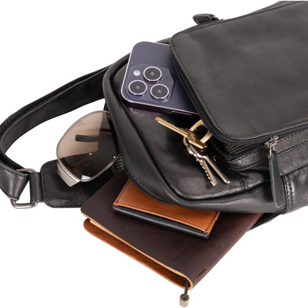 GREENWOOD LEATHER Leather Crossbody Bag Hamilton GW6806