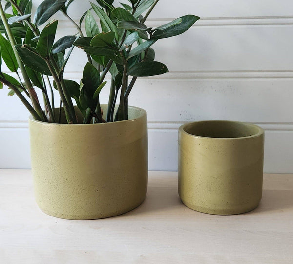 PLANT ‘ER HERE Cylinder Planter- 5" and 7" Chartreuse