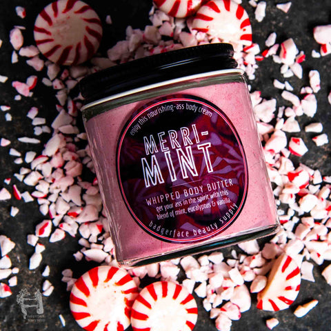 Badgerface Peppermint Body Butter. Unique Body Care Gift.