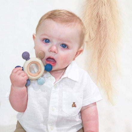 Baby bliss Teether Ring - Pink Tones