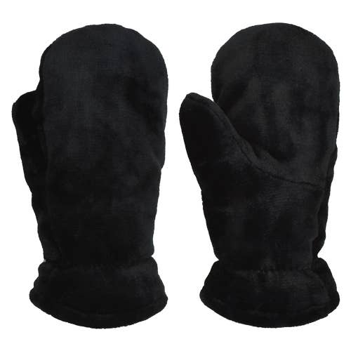 Ladies Plush Furry Fleece Reversible Mittens - 73132