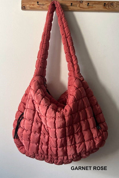 24 POPS Oversized Quilted Carryall Crossbody Bag
