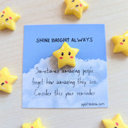 UNLIFTED INK Mini Encouragement Card with Star Keepsake | Shine Bright