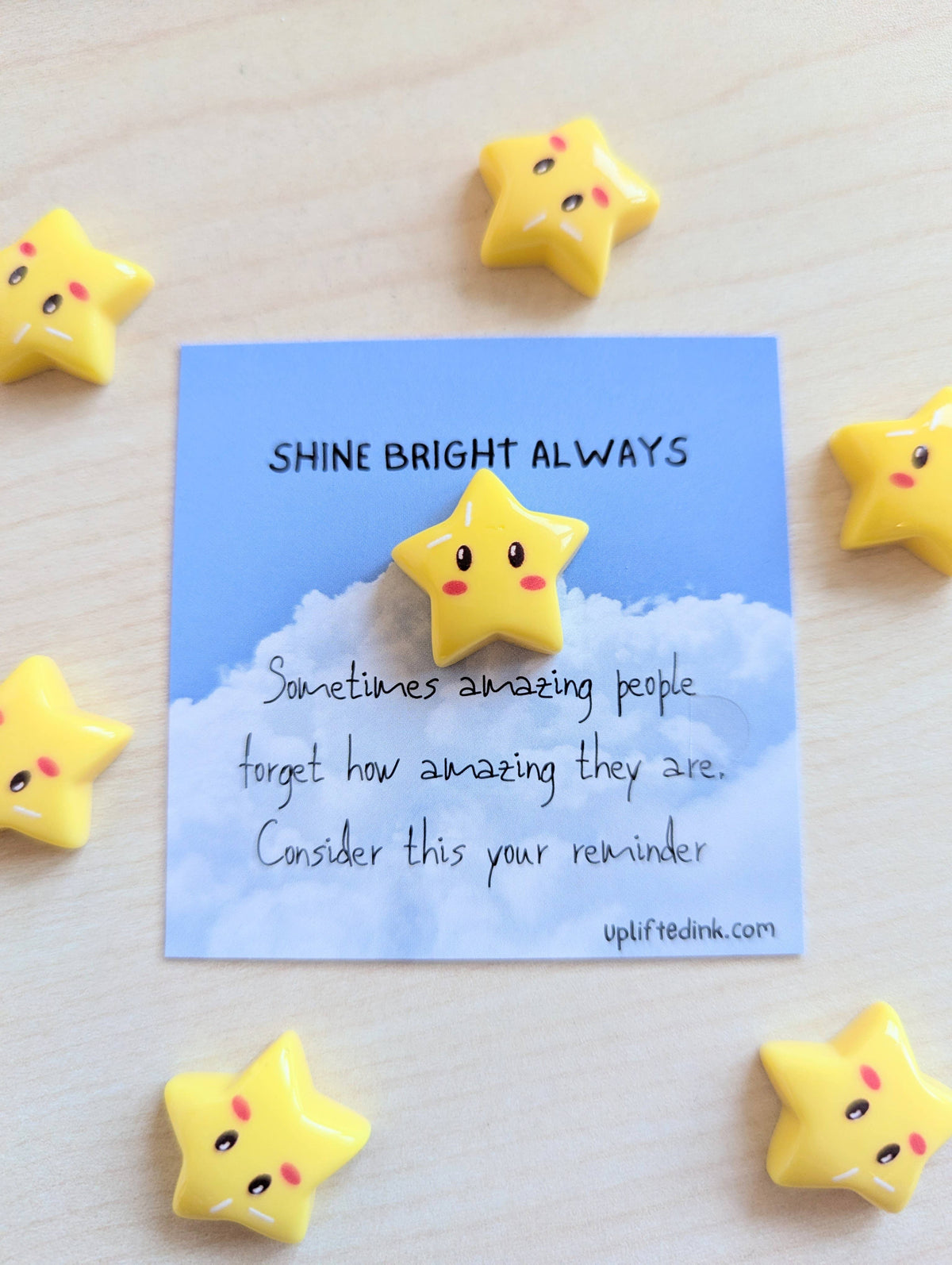 UNLIFTED INK Mini Encouragement Card with Star Keepsake | Shine Bright
