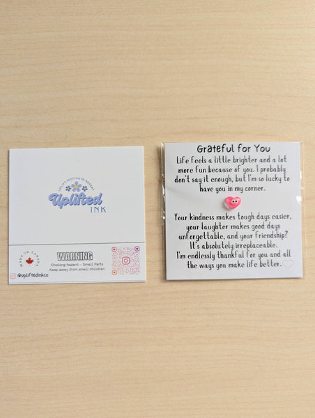 UPLIFTED INK Grateful for You Friendship Card – Mini Appreciation Card