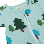 BABY Organic Signature Print '2-Way' Zip Romper - Short Sleeve