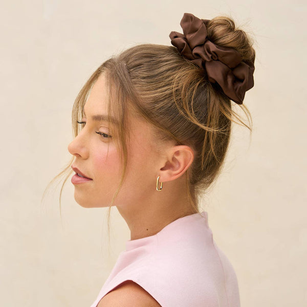 KITSCH Black & Chocolate Oversized Scrunchies