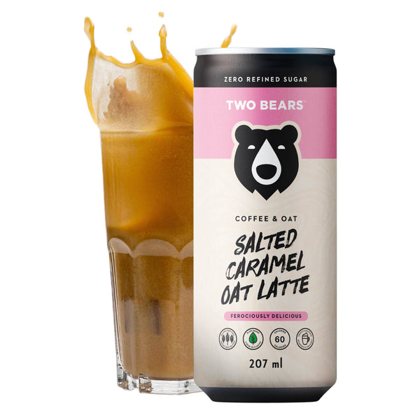 TWO BEARS Frothed Salted Caramel Oat Latte (207 ml)