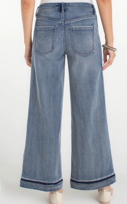 LIVERPOOL Super Stride Wide Leg With Shadow Cuff-Reflection