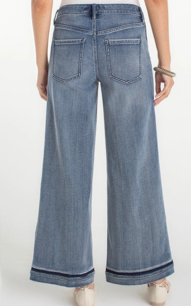 LIVERPOOL Super Stride Wide Leg With Shadow Cuff-Reflection