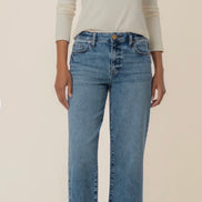KUT CHARLOTTE HIGH RISE WIDE LEG/RAW HEM-STAR