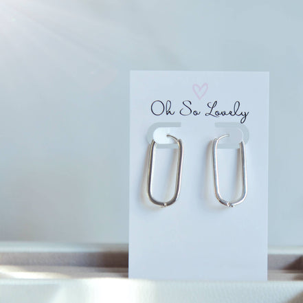 OH SO LOVELY Geneva long Rectangle Hoop