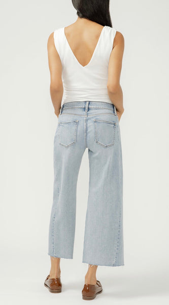 SILVER SUKI WIDE LEG CROP-WEST END
