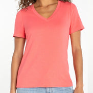 LIVERPOOL SHORT SLEEVE V-NECK KNIT TEE