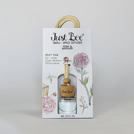 JUST BEE Small-Space Hanging Diffuser - Peony & Mahogany