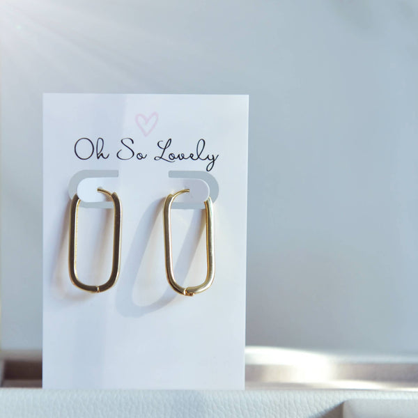 OH SO LOVELY Geneva long Rectangle Hoop
