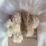 Lady June Plush French Hair Claw, Fluffy Hair Clips, Fuzzy Hair Clips